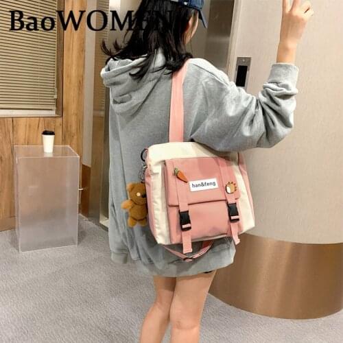 Women Shoulder Bags Handbags for Girls 2020 New Fashion Canvas Cute Messenger Bags Students School Bookbag Crossbody Bags