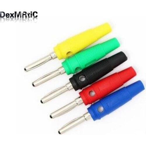 10pcs 4mm Solid Copper Core Assembled Banana Plug connector solderless for Multimeter Probes