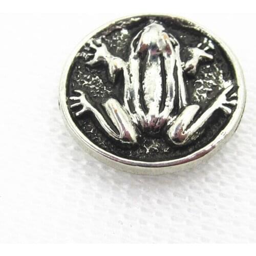 10pcs/lot Interchangeable Frog snap button charms for snaps button Bracelet&Bangles DIY Snap Jewelry Charms