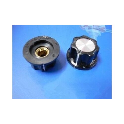 10pcs Skirted Knob A02 For Standard Pots Black D 23mm H 14mm Hole Diameter 6mm