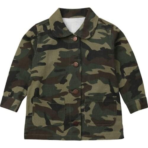 2018 Stylish Kids Jacket Girl Boys Autumn Camo Long Sleeve Red Heart Outerwear Children Casual Jacket Coat Top 2-8Y