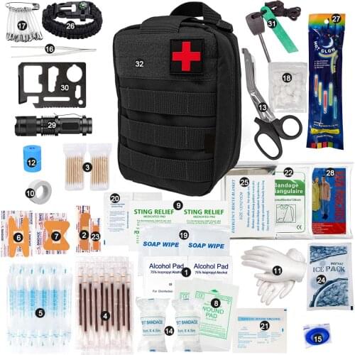 250pcs First Aid Kit Bag Emergency Medical Luggage Multi-function Home Emergency Storage Bag For Wilderness Camping Adventures
