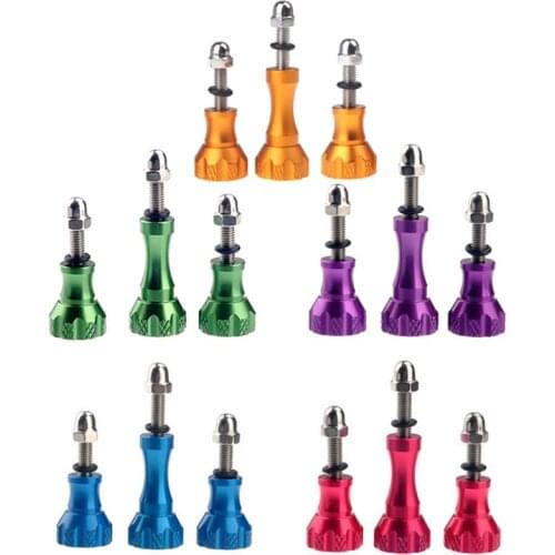 3Pc/Set Aluminum Alloy Bolt Nut Screws Mount 1x Long 2x Short For GoPro Camera