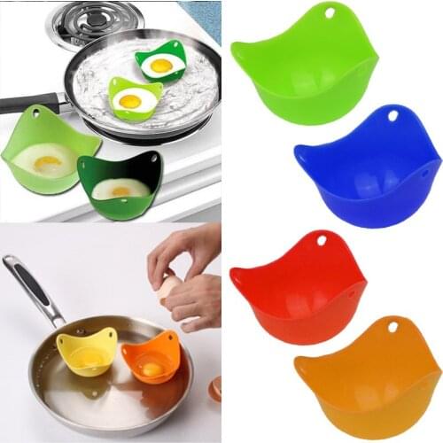 4PCS/LOT Silicone Egg Holder Mold Tools Silicone Egg Steamer High Temperature Resistance Food Grade Silicone Steamed OK 0371