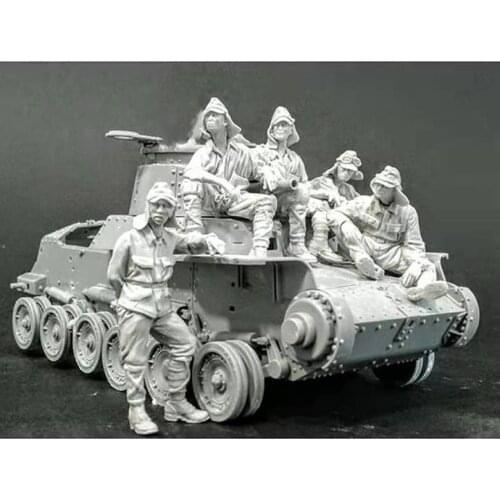 5 Japanese soldiers unassembled, unpainted
