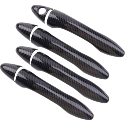 8pcs Carbon Fiber Style ABS Side Door Handle Cover Trim Carbon Fiber Style Fit For Kia Optima K5 2011 2012 2013 2014 2015