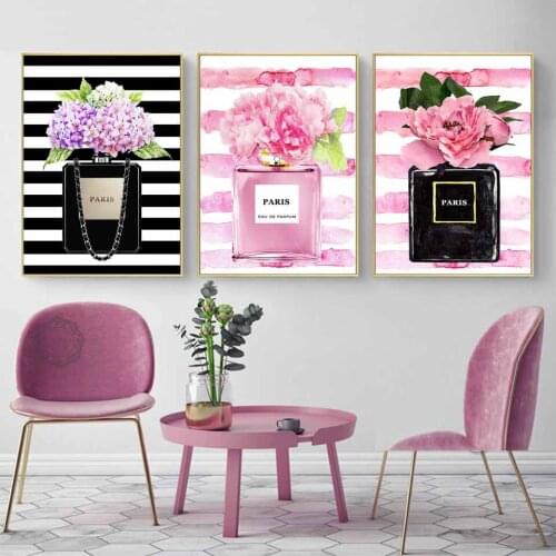 New Perfume Flowers Rose Diamond Painting Cross Stitch Mosaic 3 Pieces Diy Square Round Embroidery Rhinestone Decor Needwork