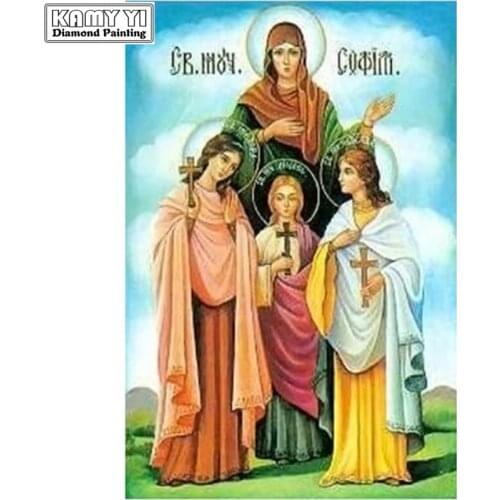 5D Diy Diamond Painting Religion Saint Maria and Women 5D Diamond Mosaic Needlework Crafts Embroidery Cross Stitch XY25