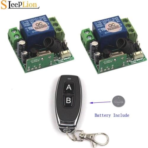 Sleeplion 12V 1CH Wireless Smart Remote Control Light Switch 10A Relay Output Radio Smart Receiver Module Transmitter 315/433MHz
