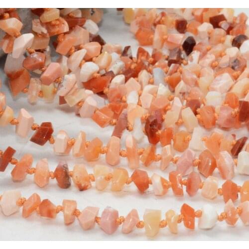 Natural Mexicon Fire Opal Faceted Chips Beads 5~7mm
