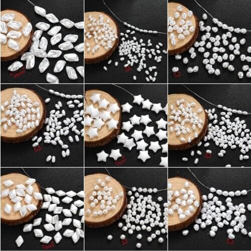Natural Freshwater White Pearl Beads for Jewelry Making Various Shapes Pearl DIY Necklace Bracelet Earring Accessories Wholesale