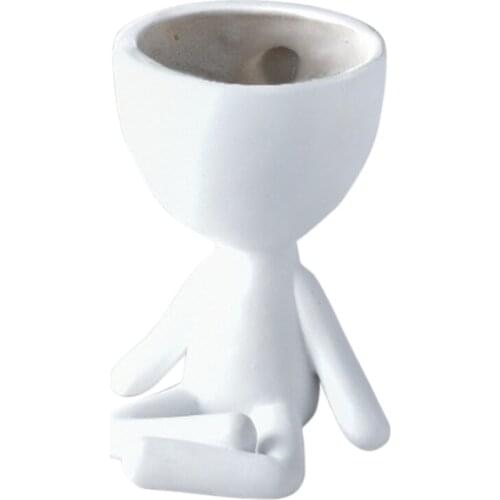 Decorative Vase Nordic Abstract Sculpture Portrait Art Flower Pot Home Soft Decoration Gift Flower Arrangement