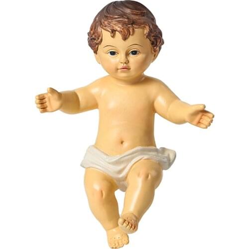 Childrens Religious Nativity Resin Figure Small Baby Jesus Doll For Christmas Church Friendship Gift Baby Jesus Doll Elegant