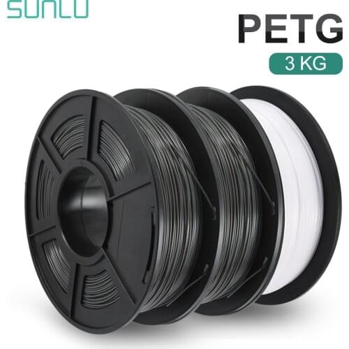 SUNLU PETG Filament 1kg 1.75mm FDM 3 Rolls/Set 3D Printer Material with Spool High Strength Non-toxic 100% No Bubble Filaments
