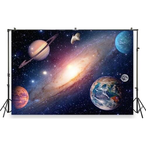 HUAYI Photo Background Newborns Cosmic Planet Pilot Photography Backdrops Outer Space Custom Studio Photobooth Backdrop XT-6794