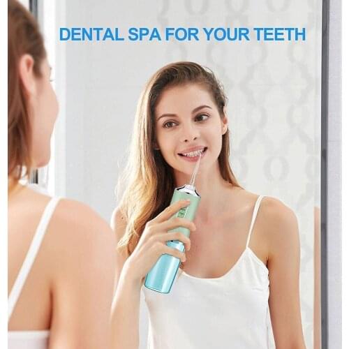 220 ml water tank oral irrigator 6 nozzle water flosser USB electric dental irrigator pulse oral irrigator