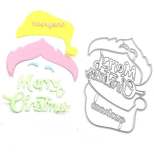Julyarts Merry Christmas Letter Cutting Dies Scrapbooking Material For Scrapbooking Stencils Handmade Album Cards Decoration