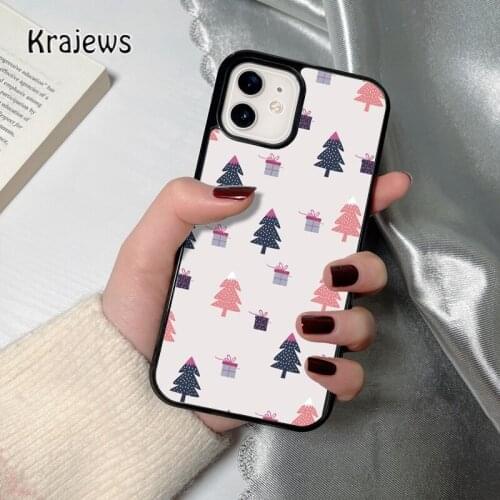 Krajews Cute Christmas Tree coque Phone Case for iPhone 12 mini 5 6S 7 8 PLUS X XS XR 11 PRO MAX SE 2020 Back Cover Funda Shell