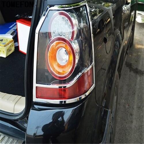 TOMEFON For Land Rover Freelander 2 LR2 2012 2013 2014 2015 ABS Chrome Front Rear Headlight Cover Head Tail Lights Lamp Cover