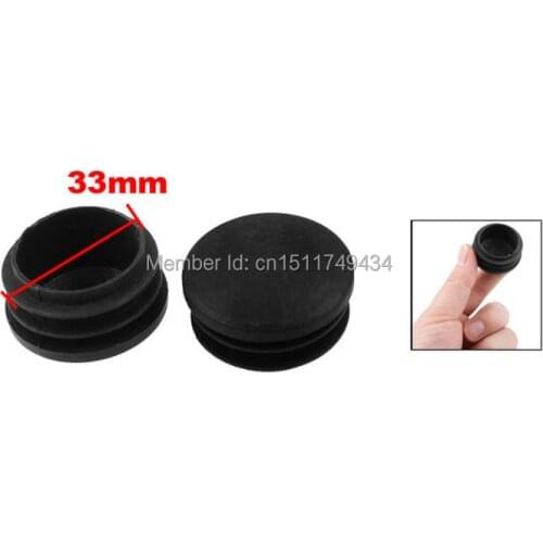 Best Promotion Wholesale Price Furniture 35mm Diameter Black Plastic Screw Type Cap Cover 50 Pcs