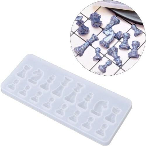 International Chess Shape Silicone Mold DIY Clay Epoxy Resin Mold Pendant Molds