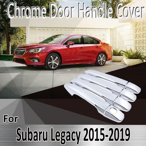 For Subaru Legacy BN BS 2015~2019 2016 2017 2018 Stickers Decoration Chrome Door Handle Cover Refit Car Accessories
