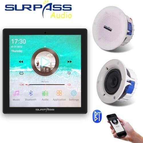 Bathroom Ceiling Speaker Sound Power Wall Amplifier WiFi Bluetooth Android 7.1 HiFi Stereo Home Audio System Control Amp Audio