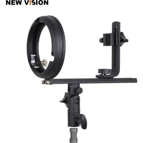 New Pro Speedlite T Bracket Bowens S Mount Fit Strobist Hot Shoe Mount Adapter Flash Free Shipping
