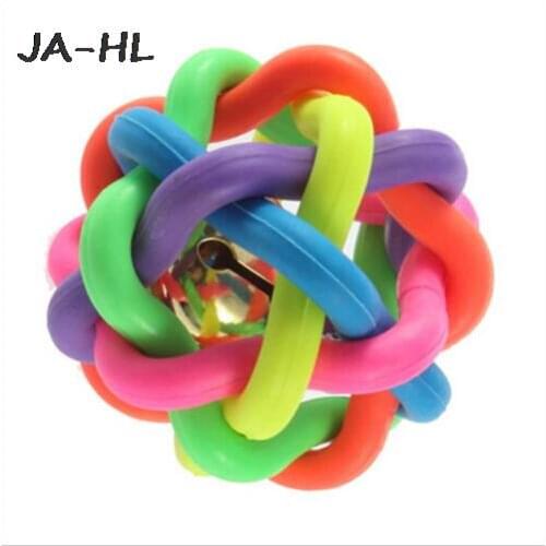 New Hot Sale New Funny Pet Dog Cat Toy Colorful Rubber Round Ball with Small Bell Pet Toy Pet Product