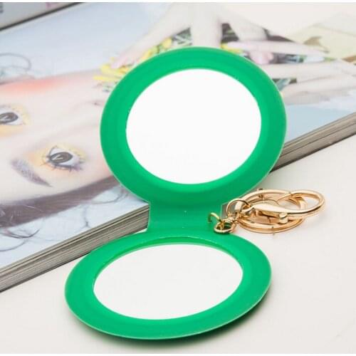 NEW Mini Round Lady Makeup Mirror Portable Compact Pocket Cosmetic Mirror Keyring