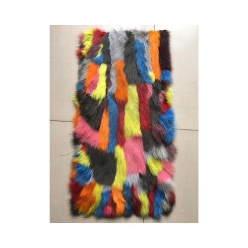 New arrival genuine fox fur colorful plates DIY materail fox vest fox belly blanket parka lining fox fur scarf