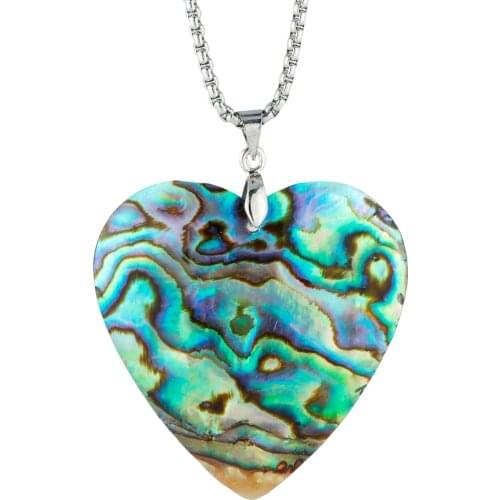 New Fashion Style Super Cute Abalone Shellfish Heart-Shaped Drop Pendant For Womens Beautiful Gifts