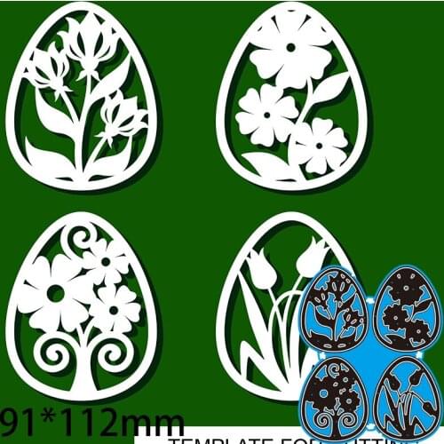 Easter Basket Flower with Eggs Metal Cutting Dies for Card DIY Scrapbooking Stencil Paper Craft Album Template Dies