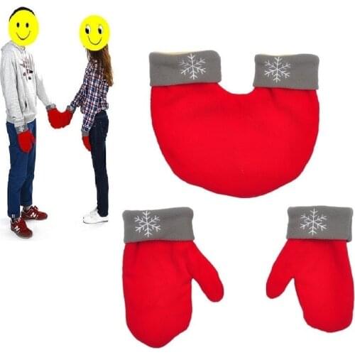 3pcs/set Couple Gloves Polar Fleece Lovers Winter Thicken Warm Glove 3 Color Sweethearts Christmas Gift Romantic Couples Mittens
