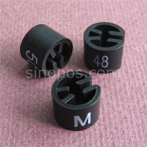 Plastic Black Size Marker For Hangers, all regular sizes pre-printed, garment clothing accessories, hanger tube size cube clips