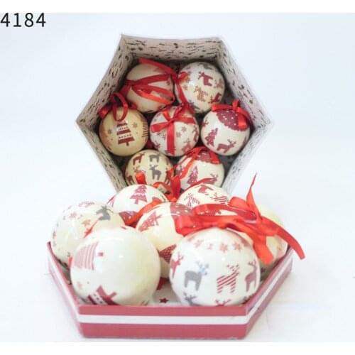 Holiday Christmas tree pendant 75MM paper bag ball memory ball decoration shopping mall scene decoration supplies 14 boxes