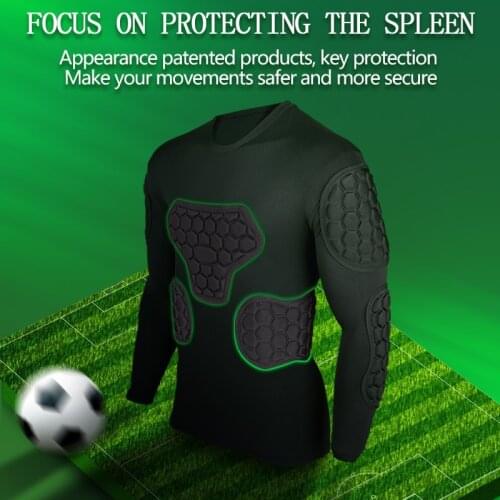 Professional goalkeeper armor uniforms football goalkeeper jerseys thicken EVA sponge elbow goalkeeper sports uniforms