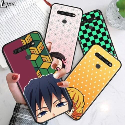 Demon Slayer Anime for LG G8 G8S G8X V30 V35 V40 V50 V60 ThinQ Q60 K40 K50 K51 K61 K71 K92 K62 Soft Black Phone Case