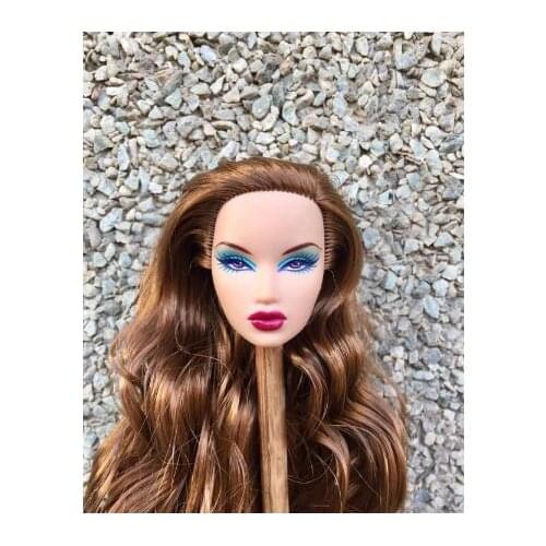 Rare Antique Limited Collection IT Doll Head Fashion Royalty Doll Bald Head with Hair Gift DIY Doll Toy Part Dressing Toy Head