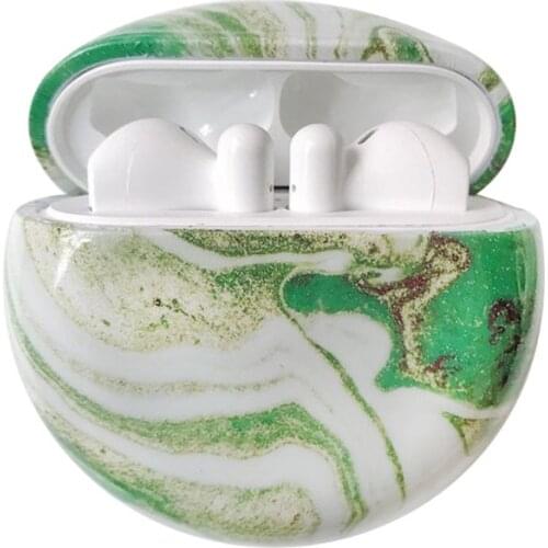 Luxury Marble Pattern Headset Case Hard PC Protective Cover Shell for Huawei-Freebuds 3