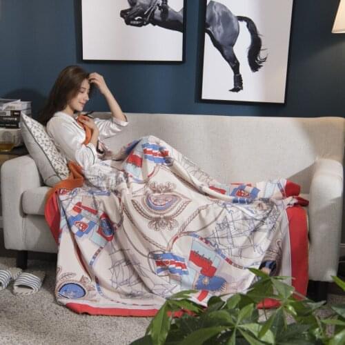 Modern Luxury Dual Layer Blanket Soft Sofa Cover Home Decorative Knit Plaid Travel Weight Gravity Blankets Chunky Throw Blanket