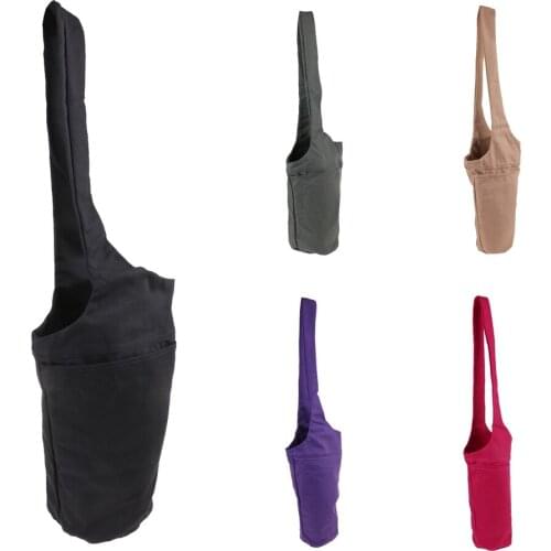 Yoga Mat Bag - High Quality Canvas Yoga Mat Tote Sling Carrier with Side Pocket and Zipper Pocket