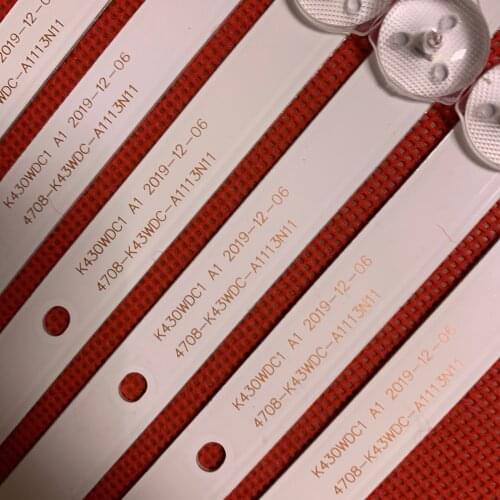 LED Backlight strip 3 lamp for 4708-K430WDC-A3113N11 A1113N11 K430WDC1 L43E6800 43HFF5952/T3 43L1600C 43bdl4012n/62