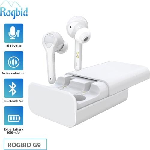 Rogbid G9 Earphone TWS Wireless Bluetooth Headphones Stereo Earbuds Headset With 3000mAh Charging Box For Xiaomi Android iOS