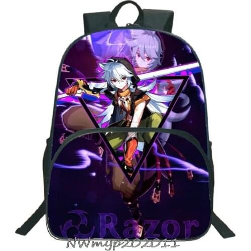 Game Genshin Impact Backpack Men School Bag Rucksack Teenagers Boys Backbag Travel Daypack Male Backpack Mochila