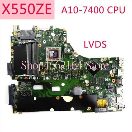 X550ZE motherboard REV2.0 For ASUS X550ZE A10-7400CPU Laptop motherboard X550 X550Z X550ZA Notebook mainboard fully tested