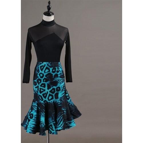 Women Latin Dance Skirt New Professional adult Latin dance training suit suit female rumba dance nude service Stage Dance Wear