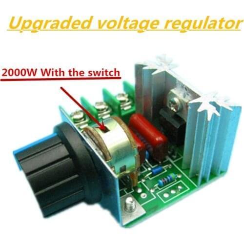 10 PCS Motor speed controller 220V brushless electronic thyristor dimmer temperature control switch ac 2000W voltage regulator