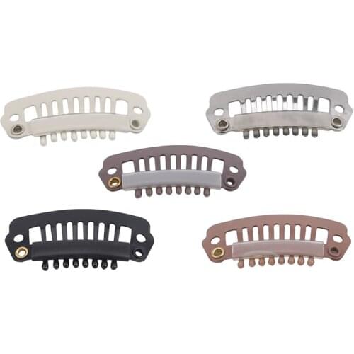 10Pcs/Pack Stainless Steel Wig Clip 8-tooth Hairpin Universal Clips Haarverlenging Clips Rvs Pruik Clips Hair Accessories