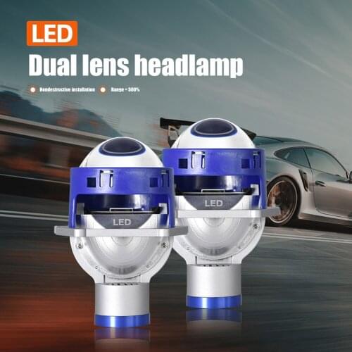 100W Headlight High-Power High-beam Bulbs Automobile Laser Headlights with Lens Car Automobile Equipment